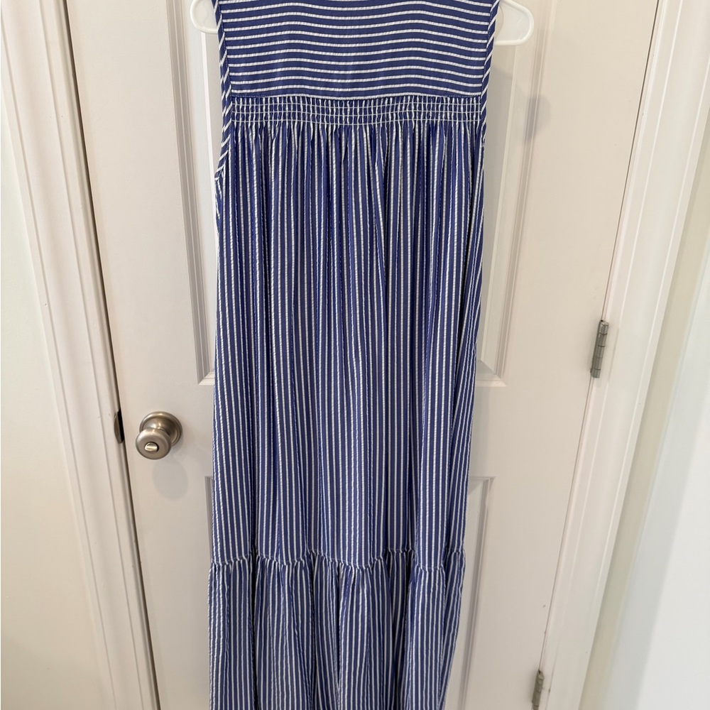 Tommy Hilfiger Blue and White Striped Maxi Dress - Picture 2 of 3